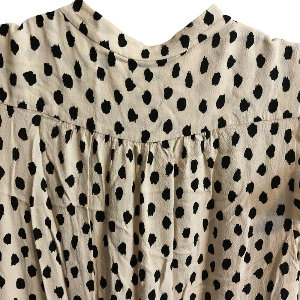 Kate Spade Leopard Dot Crepe Romper Size 8 Ivory Polka Dot Preppy Vacation - Picture 10 of 11